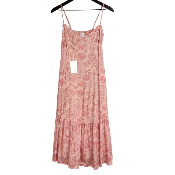 NWT Wilfred Aritzia Broadway Midi Dress Coral Rose Pink $158 - 6 - Picture 1 of 10